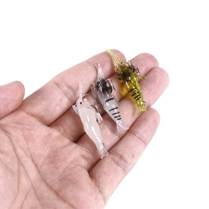 5 Stück / Packung HENGJIA SO064 Grasimitat Garnelen Dummy Bait Lua Fishing Soft Lures, 4cm 1.5g – Bild 5