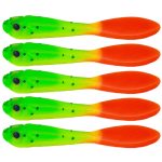 5 Stück/Packung HENGJIA SO177 Dual Color Imitation Angelköder Süßwasser Soft Dummy Bait, 7cm