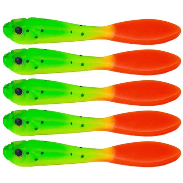 TBD0604701501A.jpg 5 Stück/Packung HENGJIA SO177 Dual Color Imitation Angelköder Süßwasser Soft Dummy Bait, 7cm – Bild 1