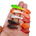 5 Stück/Packung HENGJIA SO177 Dual Color Imitation Angelköder Süßwasser Soft Dummy Bait, 7cm – Bild 4