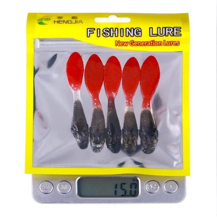 5 Stück/Packung HENGJIA SO177 Dual Color Imitation Angelköder Süßwasser Soft Dummy Bait, 7cm – Bild 6