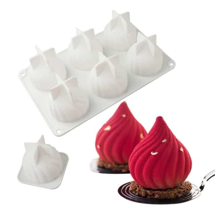 Swirl Mousse Kuchenform Schokolade Backen Französisch Dessert Zwiebelform Silikonform, GT-105 Single, GT-106 6 Cavity, GT-9 15 Cavity – Bild 4