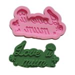 Muttertag Fondant Schokolade Silikonform Kuchen Dekoration Backen Liebe Mutter Wort Form, Mk-2658 Pink, Mk-2658 Light Gray, Mk-2659 Pink, Mk-2659 Light Gray