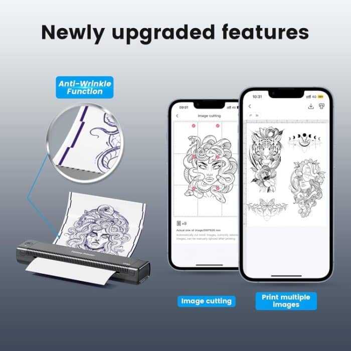 Phomemo TP81 A4 Wireless Thermodrucker Tattoo-Vorlagendrucker, TP81 Tattoo Printer – Bild 5