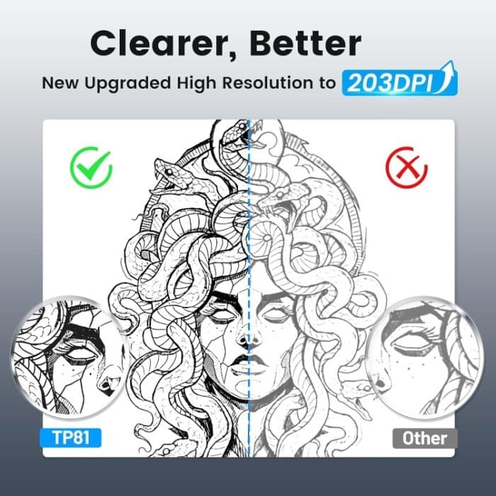 Phomemo TP81 A4 Wireless Thermodrucker Tattoo-Vorlagendrucker, TP81 Tattoo Printer – Bild 6