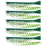HENGJIA SO175 Zweifarbiger Split Fork Soft Bait Süßwasserfischerei Lachsköder, 6.6cm 5pcs /Pack