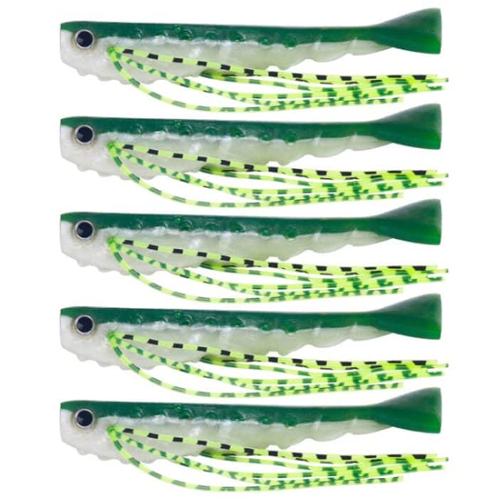 TBD0604713501A.jpg HENGJIA SO175 Zweifarbiger Split Fork Soft Bait Süßwasserfischerei Lachsköder, 6.6cm 5pcs /Pack – Bild 1