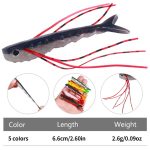 HENGJIA SO175 Zweifarbiger Split Fork Soft Bait Süßwasserfischerei Lachsköder, 6.6cm 5pcs /Pack – Bild 5