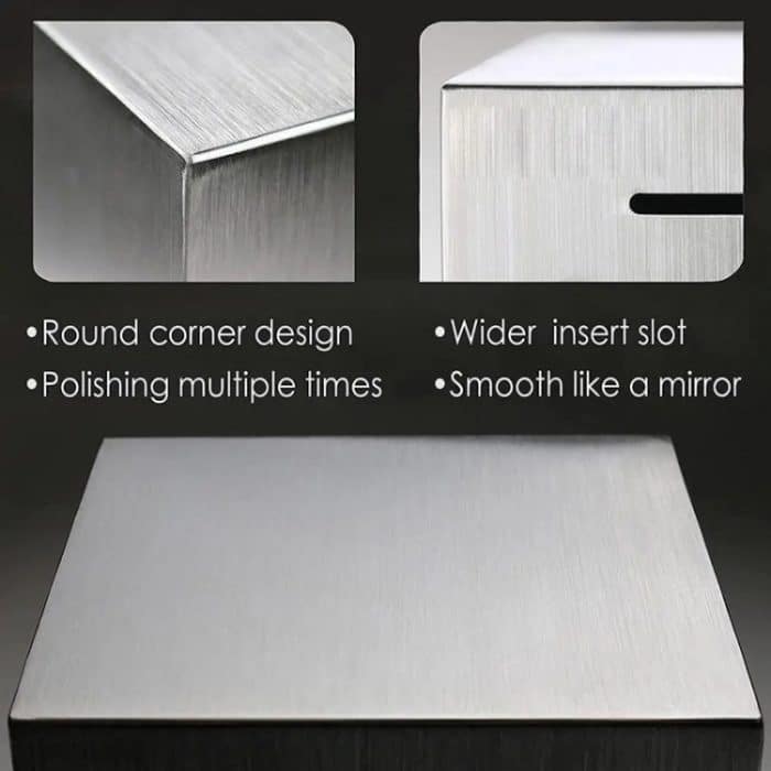 Spardose aus Edelstahl nur im Lieferumfang enthalten, kein Export, Spardose für Erwachsene und Kinder, 12x12x12cm – Bild 5