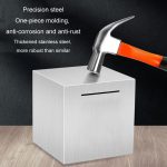 Spardose aus Edelstahl nur im Lieferumfang enthalten, kein Export, Spardose für Erwachsene und Kinder, 12x12x12cm – Bild 6