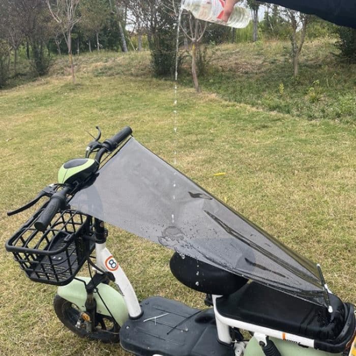 Elektrischer Fahrrad-Teleskop-Sonnenschutz-Regenschutz-Motorrad-Regenschutz, 58 x 125cm Silver, 50 x 125cm Silver, 45 x 125cm Silver, 58 x 125cm Black, 50 x 125cm Black, 45 x 125cm Black – Bild 2