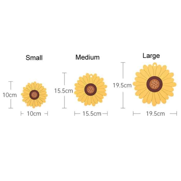 Tischset mit Silikon-Wärmeisolierung, Verbrühschutz, hitzebeständiger Topfuntersetzer, Small, Medium, Large – Bild 4