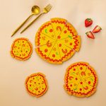 Silikonisoliertes Tischset, Pizza-förmige Schüsselmatte, PVC-Untersetzer, Small, Medium, Large – Bild 3
