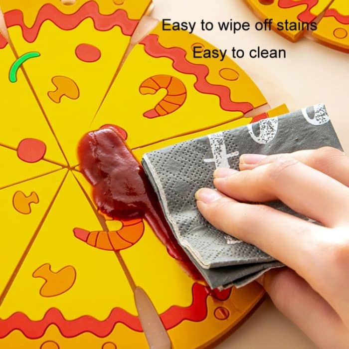 Silikonisoliertes Tischset, Pizza-förmige Schüsselmatte, PVC-Untersetzer, Small, Medium, Large – Bild 5