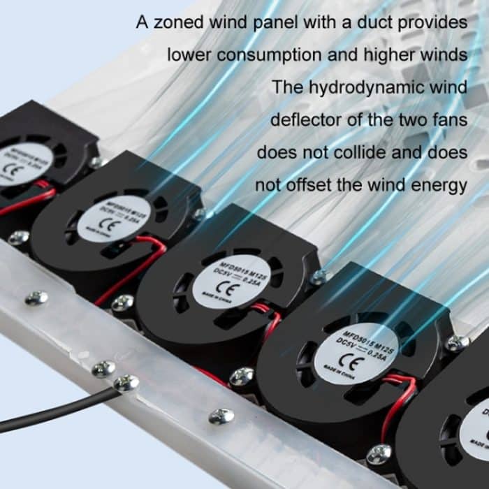 Auto-USB-Sommer-Kühles, belüftetes, atmungsaktives Sitzkissen, Black 8 Sets Fan, Red 8 Sets Fan, Blue 8 Sets Fan – Bild 5