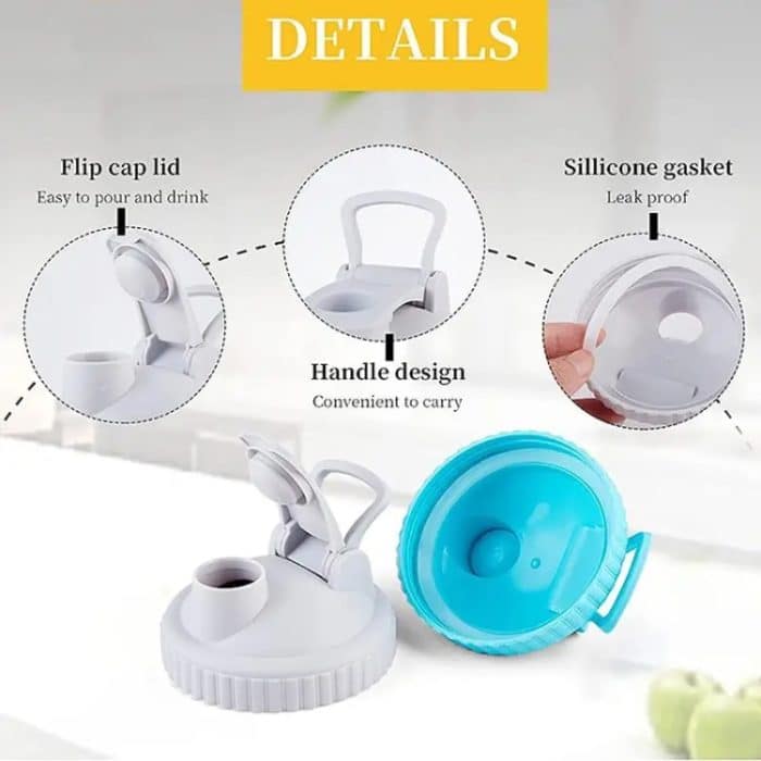 Für Einmachgläser mit breiter Öffnung, Klappdeckel, luftdicht, auslaufsicher, wiederverwendbare Einmachdeckel, Diameter 86mm, Diameter 70mm – Bild 4