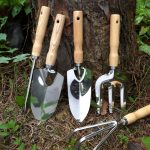 Gartenpflanz-Schaufelwerkzeuge, verdickter Holzgriff, Gartenset, Large Shovel, Small Shovel, Triple Fork, Wire Rake, Picker – Bild 2