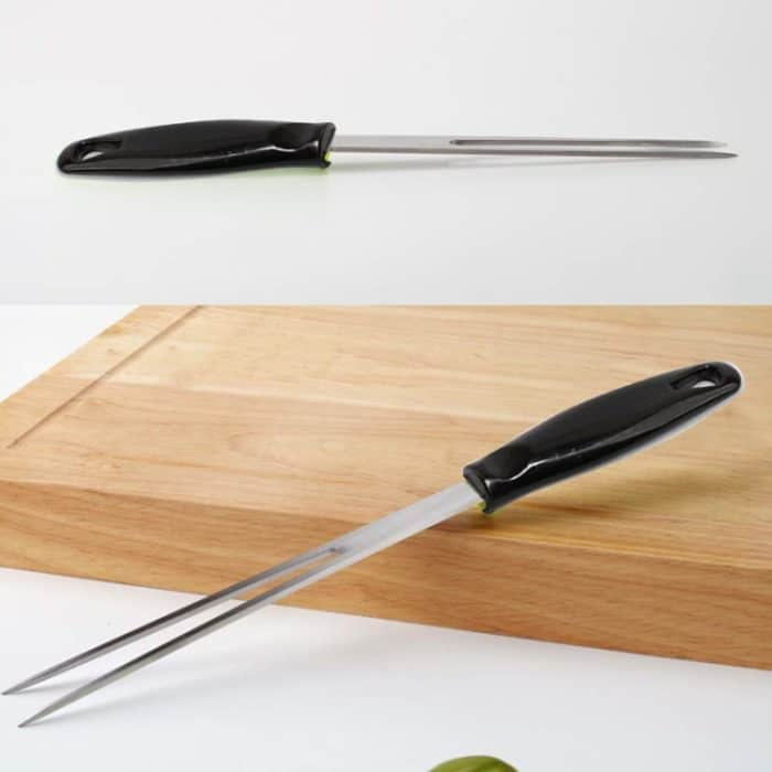 Grillgabel aus Edelstahl für den Außenbereich, Lebensmittel-PP-Griff, Fleisch-Göffel – Bild 2