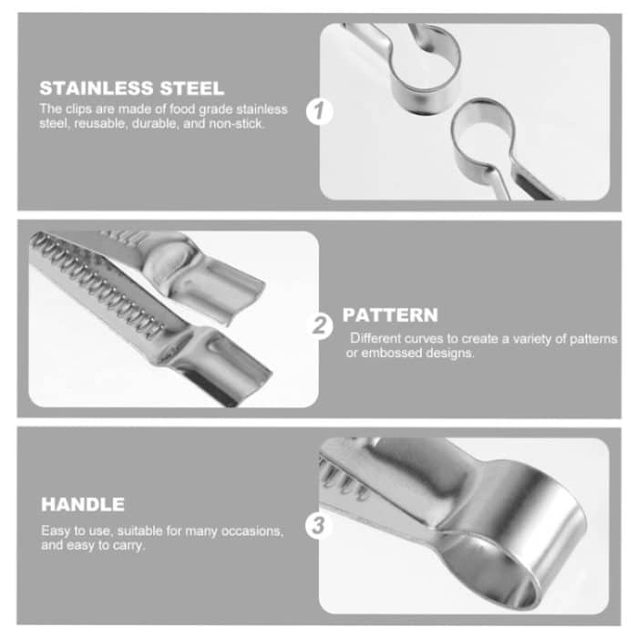 2 Stück Edelstahl Kuchen Spitze Clip Gebäck Kuchen Klemme Backwerkzeuge, C105-1 Triangle – Bild 6