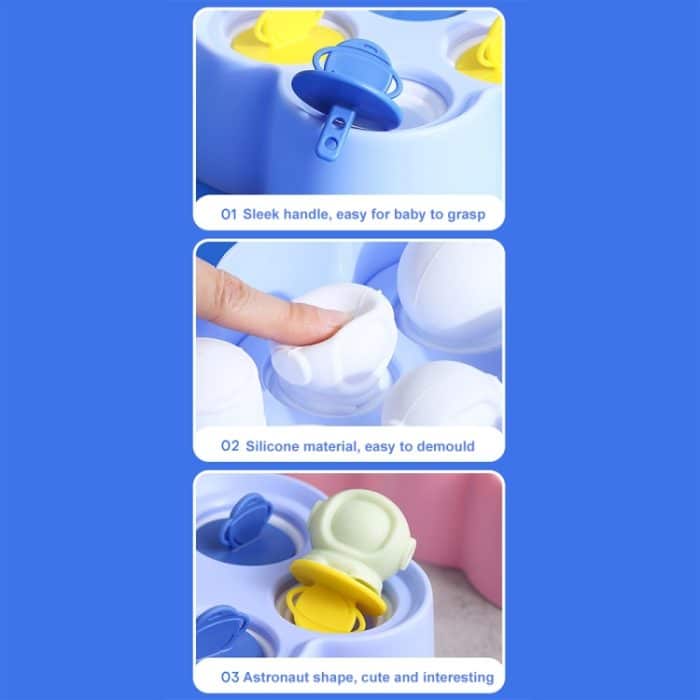 Astronaut Silikon Eisform Hausgemachte DIY Popsicle Eis Cartoon Form – Bild 4