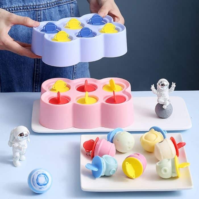 Astronaut Silikon Eisform Hausgemachte DIY Popsicle Eis Cartoon Form – Bild 6