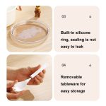 1100ml Cartoon Runde Mikrowellengeeignete Bento Box Outdoor Student Lunchbox, Beauty Pink, Space Blue, Bear Brown – Bild 4