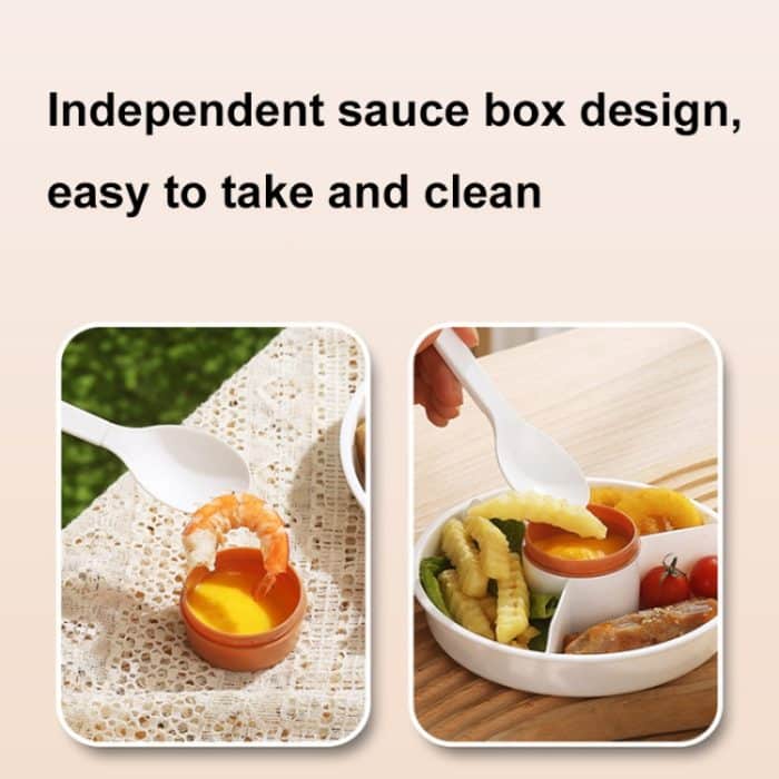 1100ml Cartoon Runde Mikrowellengeeignete Bento Box Outdoor Student Lunchbox, Beauty Pink, Space Blue, Bear Brown – Bild 6