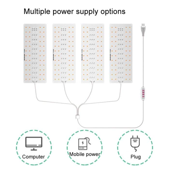 USB 5V LED Hängendes Wachstumslicht Indoor Quantum Plate Pflanzenfülllicht, 1 Head, 2 Heads, 3 Heads, 4 Heads – Bild 4