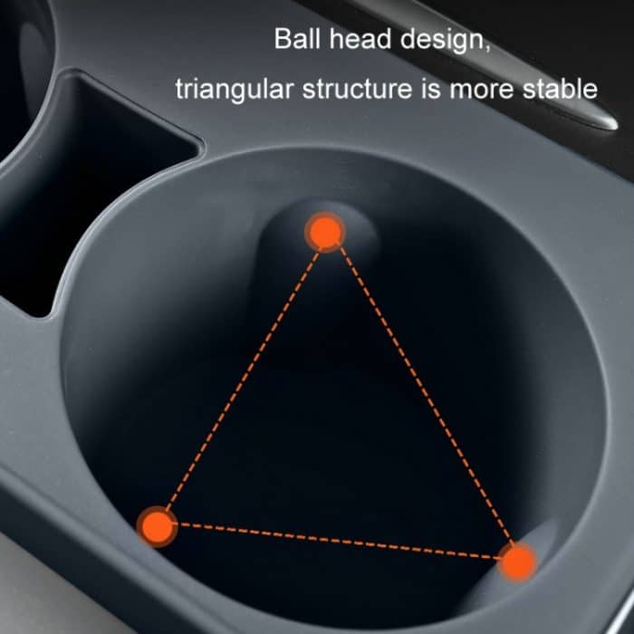 Für Tesla Model 3/Y Central Water Cup Limiter Silikonuntersetzer, Black, Gray, Pink – Bild 7