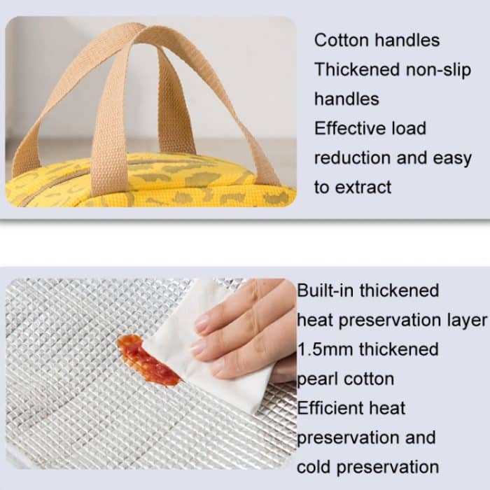 Isolierte Lunchtasche mit Tintenmuster, Lunchbox-Tasche, Outdoor-Reise, Eisbeutel, Picknick-Tasche – Bild 5