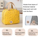 Isolierte Lunchtasche mit Tintenmuster, Lunchbox-Tasche, Outdoor-Reise, Eisbeutel, Picknick-Tasche – Bild 6