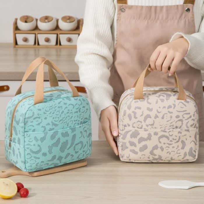 Isolierte Lunchtasche mit Tintenmuster, Lunchbox-Tasche, Outdoor-Reise, Eisbeutel, Picknick-Tasche – Bild 9