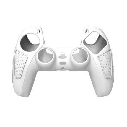 Für PS5 Gamepad Silikon Schutzhülle Anti-skid Weiche Silikon Abdeckung, White, Blue, Black, White+2 Hats, Blue+2 Hats