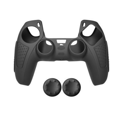 Für PS5 Gamepad Silikon Schutzhülle Anti-skid Weiche Silikon Abdeckung, Black+2 Hats, White+8 Hats, Blue+8 Hats, Black+8 Hats