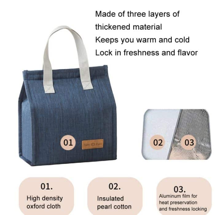 Vertikale Tragetasche, kationische Bento-Warmhaltetasche, Lunchbox-Tasche – Bild 3