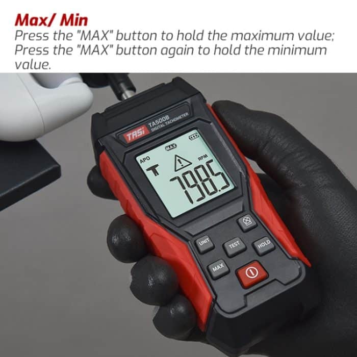 Laser-Tachometer, digitale Anzeige, optischer Typ, Geschwindigkeitsmesser, TA500A Optical Measurement, TA500C Optical Contact Dual Use – Bild 9