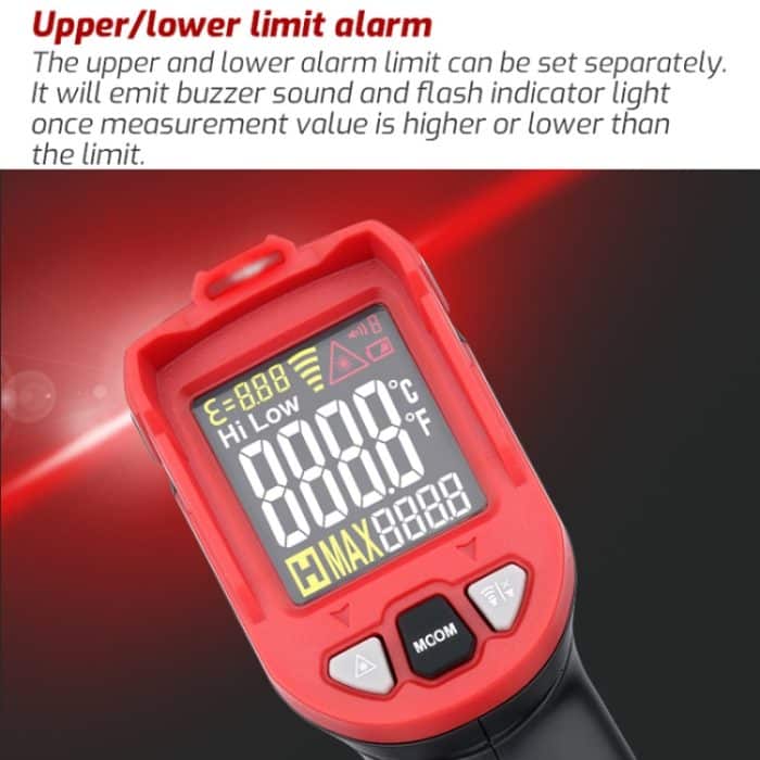 Infrarot-Thermometer, elektronisches Farbbildschirm-Thermometer, TASI TA601B -50-680 Degrees Celsius, TASI TA601C -50-880 Degrees Celsius – Bild 5