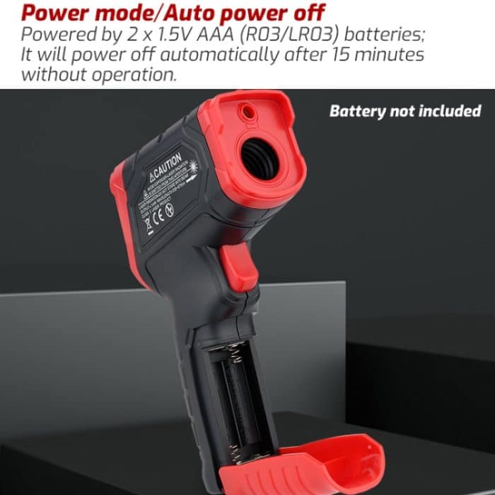 Infrarot-Thermometer, elektronisches Farbbildschirm-Thermometer, TASI TA601B -50-680 Degrees Celsius, TASI TA601C -50-880 Degrees Celsius – Bild 6