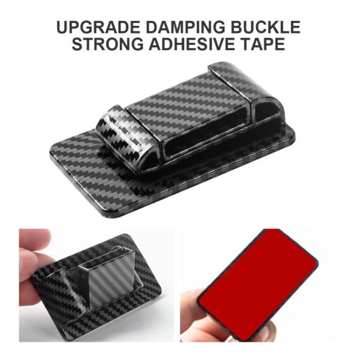 Autositzgurthalter Antikollisions-elastischer Schnallenbegrenzer, Matt Black, Carbon Fiber Black – Bild 3