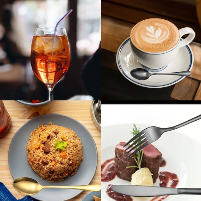 Tragbares Besteckset aus Edelstahl für den Außenbereich, Picknickmesser und Gabel, Werkzeug mit Aufbewahrungstasche, A Model Silver, A Model Gold, A Model Black, B Model Silver, B Model Gold, B Model Black, C Model Silver, C Model Black – Bild 5