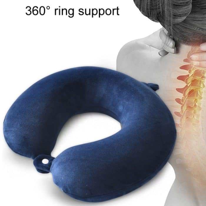 Tragbares Nickerchen-Memory-Kissen, multifunktionales Flugzeug-Reise-U-förmiges Kissen – Bild 2