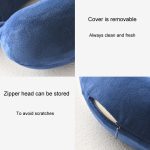 Tragbares Nickerchen-Memory-Kissen, multifunktionales Flugzeug-Reise-U-förmiges Kissen – Bild 4