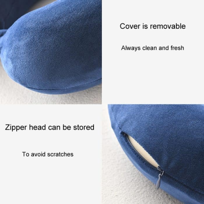 Tragbares Nickerchen-Memory-Kissen, multifunktionales Flugzeug-Reise-U-förmiges Kissen – Bild 4