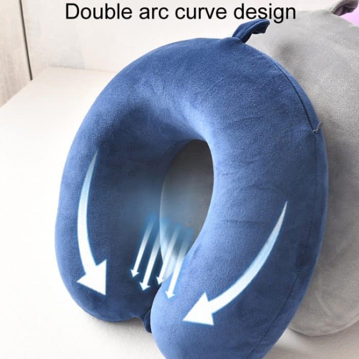 Tragbares Nickerchen-Memory-Kissen, multifunktionales Flugzeug-Reise-U-förmiges Kissen – Bild 7
