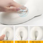 Farbblockierendes U-förmiges Kissen aus Eisseiden-Memory-Schaum, tragbares Nickerchen-Nackenpflegekissen – Bild 8