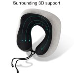 Gestricktes U-förmiges Memory-Schaum-Kissen aus Baumwolle, tragbares Reise-Nackenpflegekissen – Bild 3