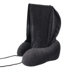 U-förmiges Memory-Schaum-Kissen mit Kapuze, tragbares Reise-Nackenpflegekissen