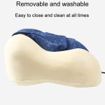 U-förmiges Memory-Schaum-Kissen mit Kapuze, tragbares Reise-Nackenpflegekissen – Bild 6