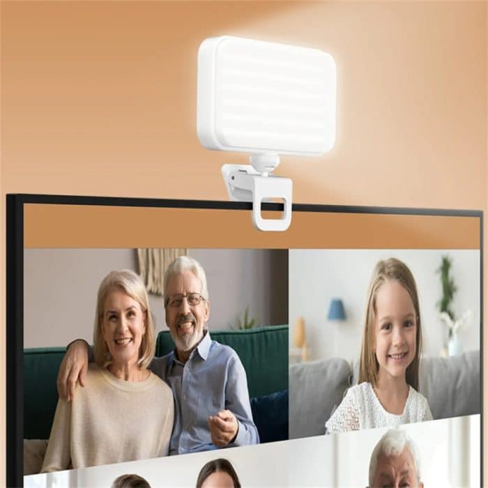 66 LEDs Selfie-Fülllicht, wiederaufladbar, 3 Modi, aufsteckbares Taschenlicht für Telefon, Laptop, Tablet, Meeting, 66 LEDs  White, 66 LEDs  Black – Bild 12