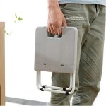 Tragbarer Klapphocker, Eisenrahmenbeine, leichter zusammenklappbarer Stuhl – Bild 2